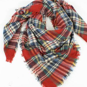 Cozy Plaid Blanket Wrap / Scarf - New!